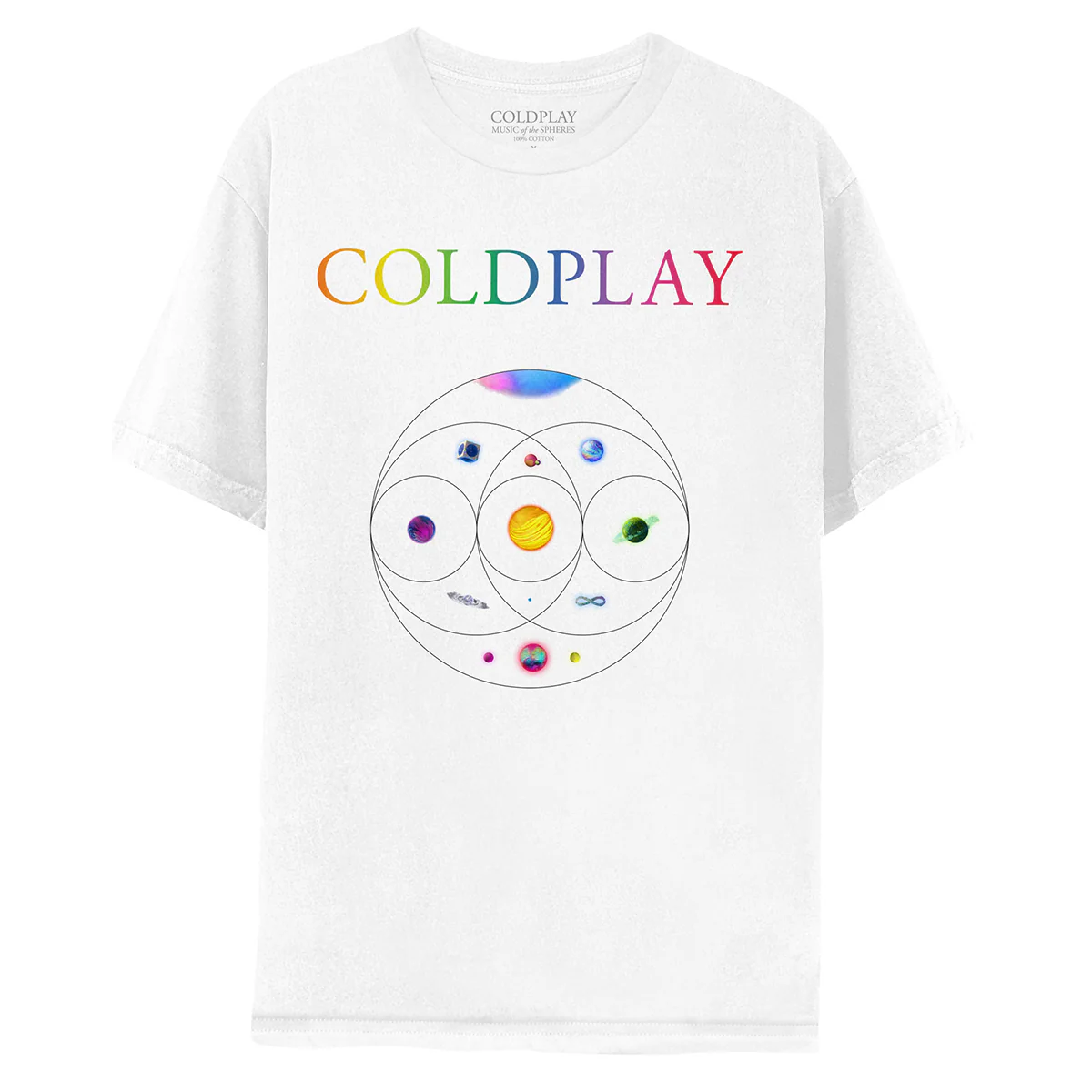MUSIC OF THE SPHERES WHITE WORLD TOUR 2022 TEE